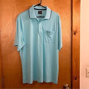 Greg Norman play dry turquoise, men’s polo shirt size large